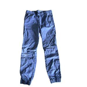 Lee Boys Navy Blue Knit Jogger Pants With Elastic Waist & Cuffs M 10/12